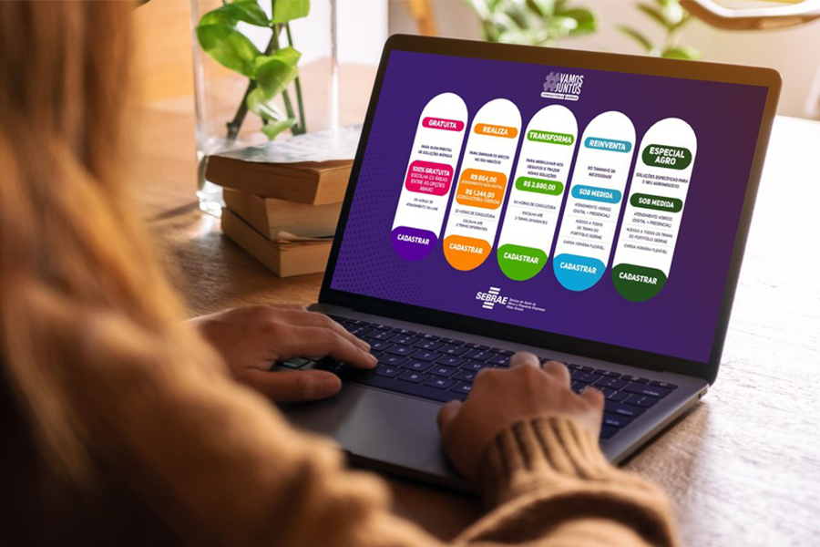 Pessoa está lendo infográfico na tela do notebook